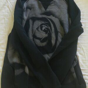 Black Scale Rose Crew Neck